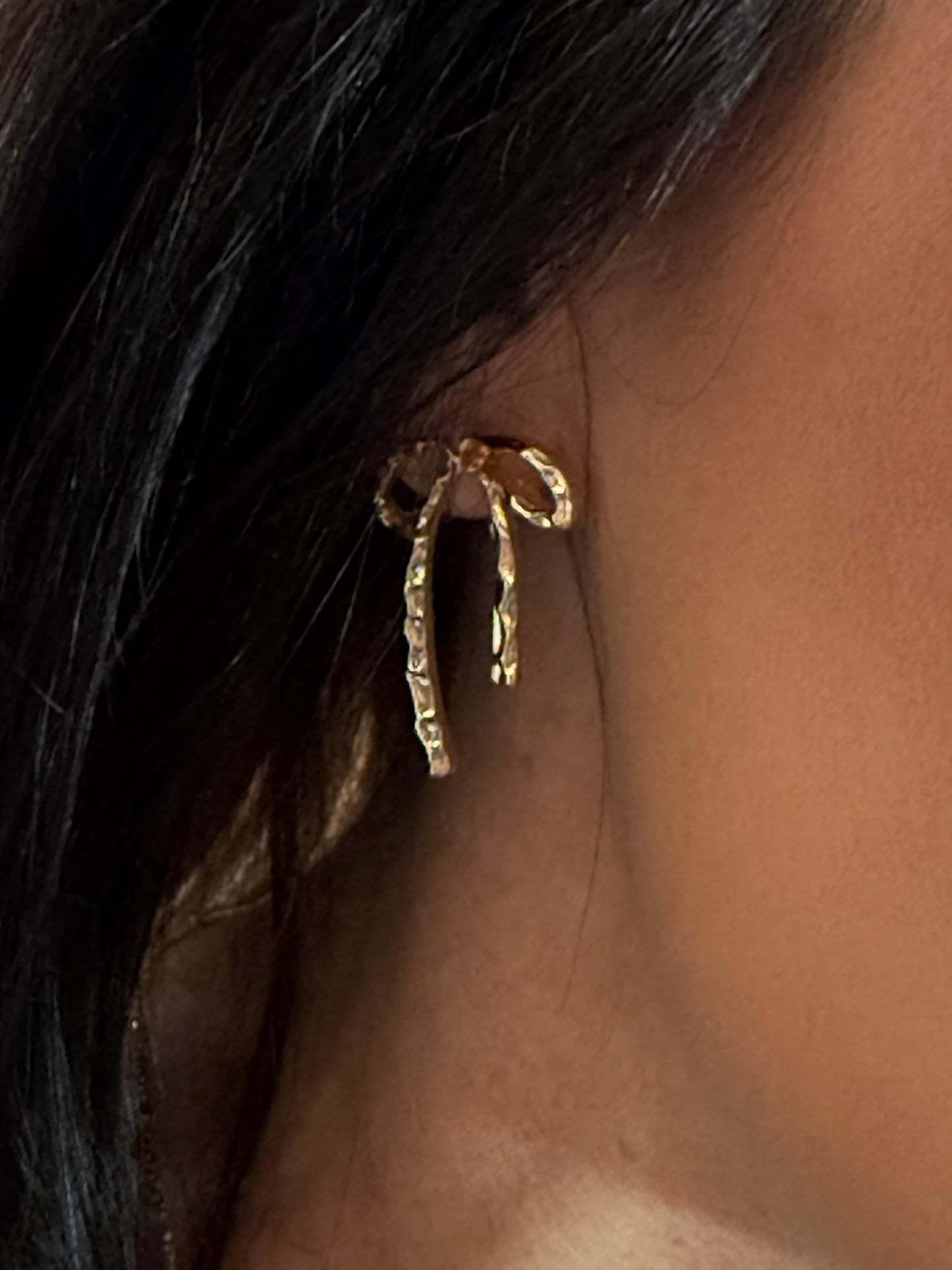 Gold Bow Earrings