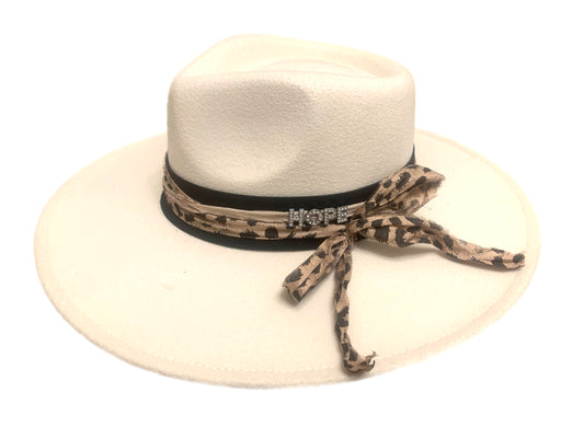 Hats for HOPE Winter White Rancher in Cheetah